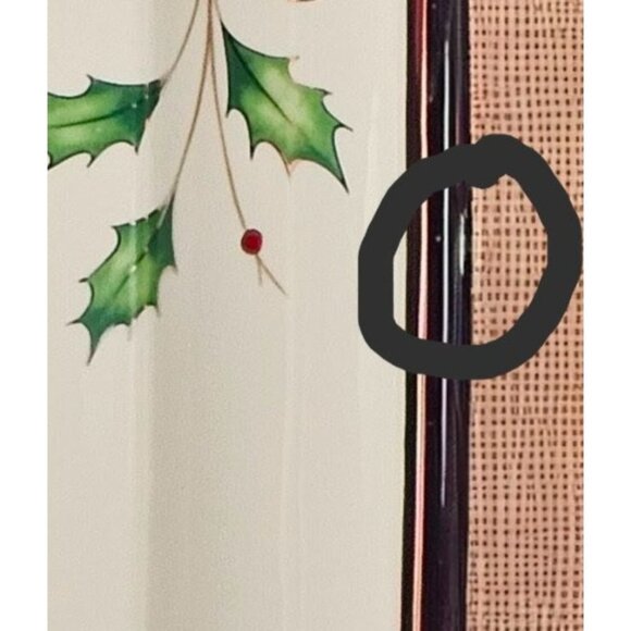 Lenox 12" Holiday Nouveau Platinum Holly Square Serving Platter Dish , Vintage - Picture 7 of 8